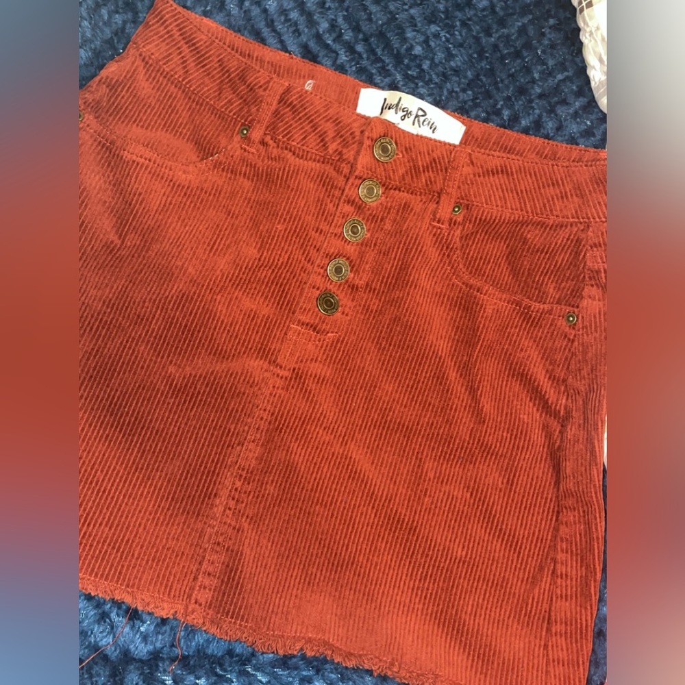 Corduroy mini skirt